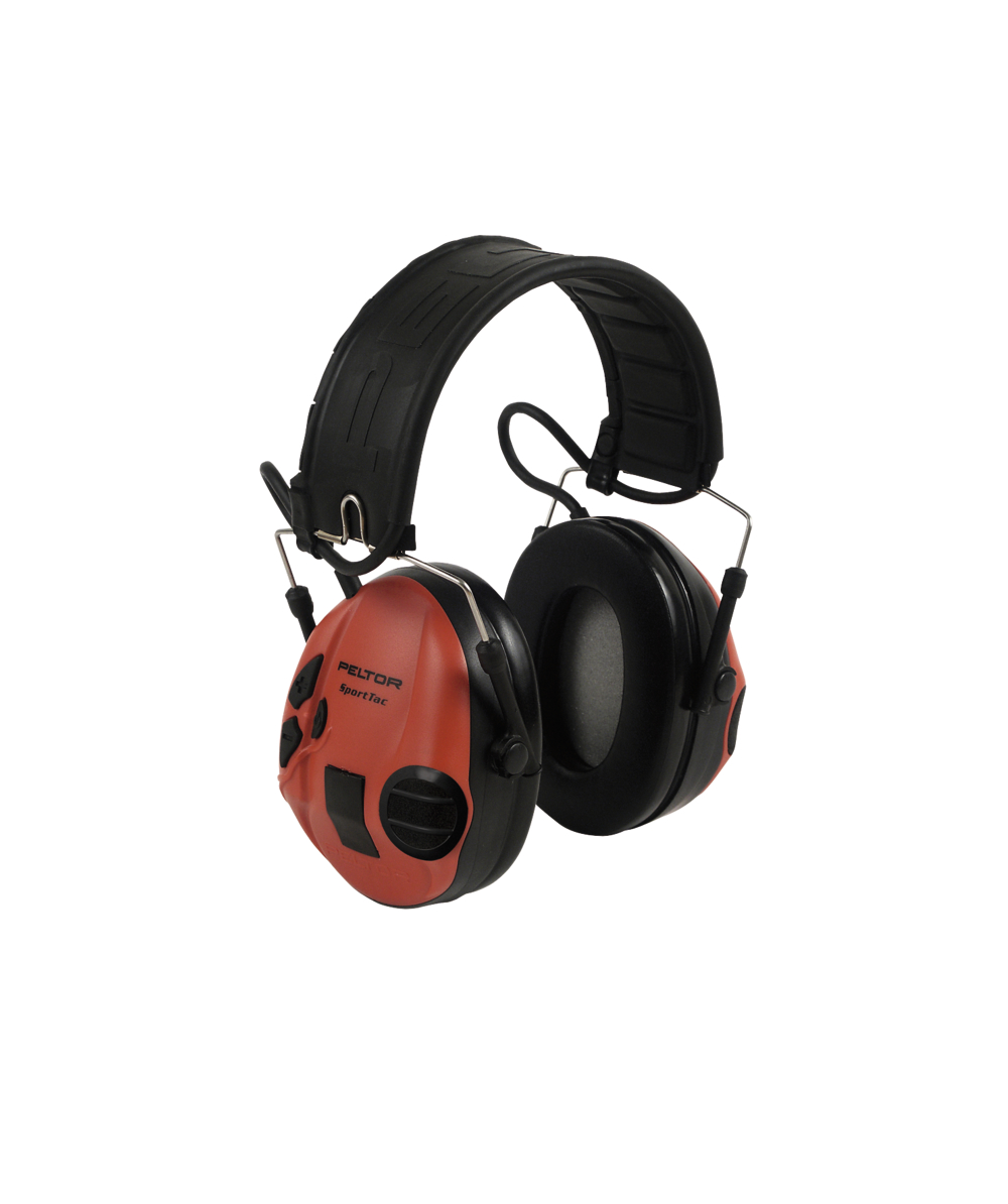3M Peltor SportTac gehoorbescherming, zwart en rood, XX74616