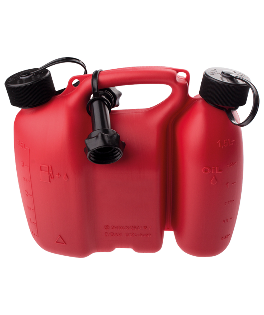 Rode jerrycan voor olie en benzine