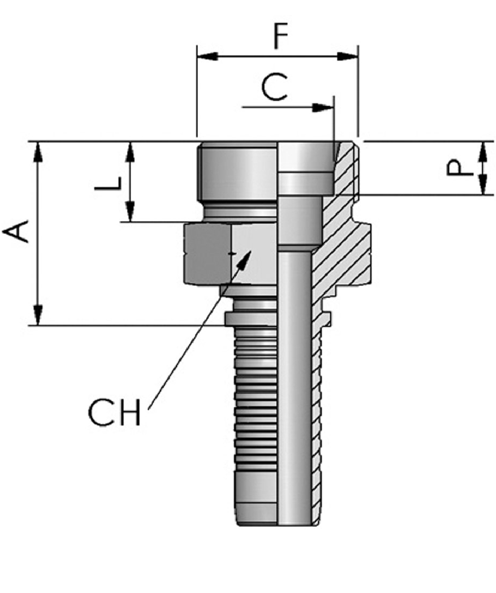 FB Hydraulic Pressnippel CEL, XXST4331-0000