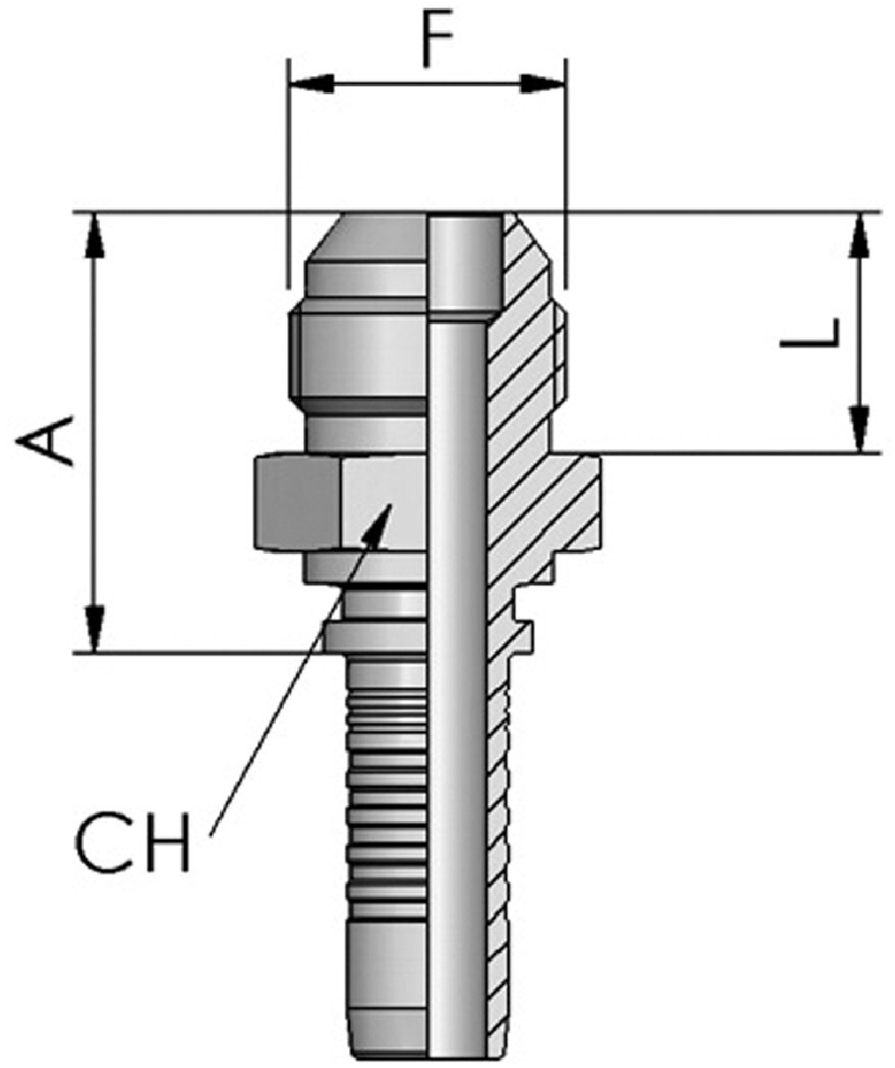 FB Hydraulic Pressnippel JIC, XXST4231-0000