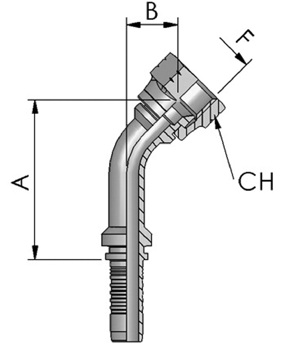 FB Hydraulic Pressnippel JIC, XXST4241-0000