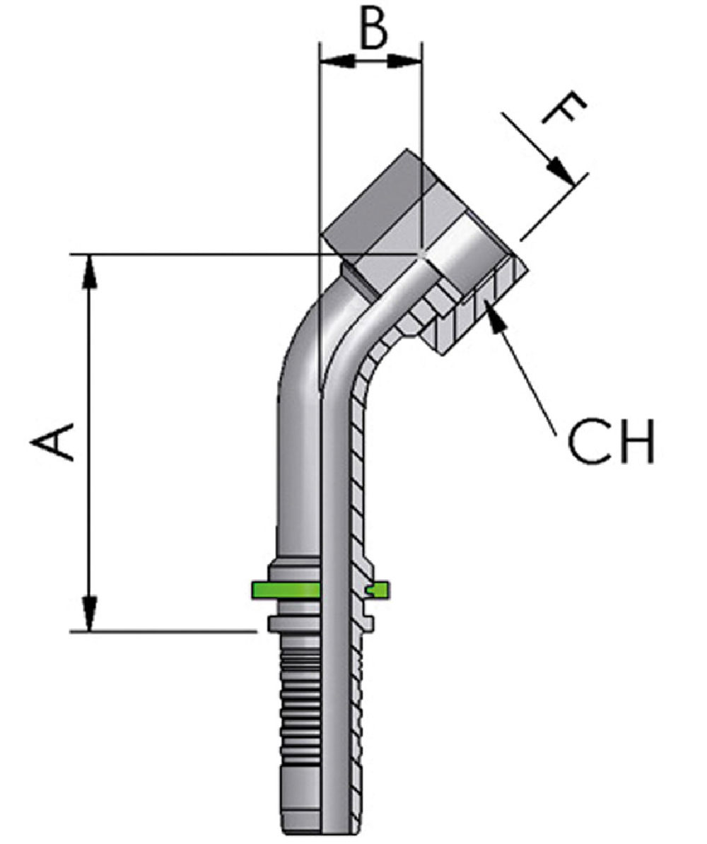 FB Hydraulic Pressnippel ORFS, XXST4721-0000