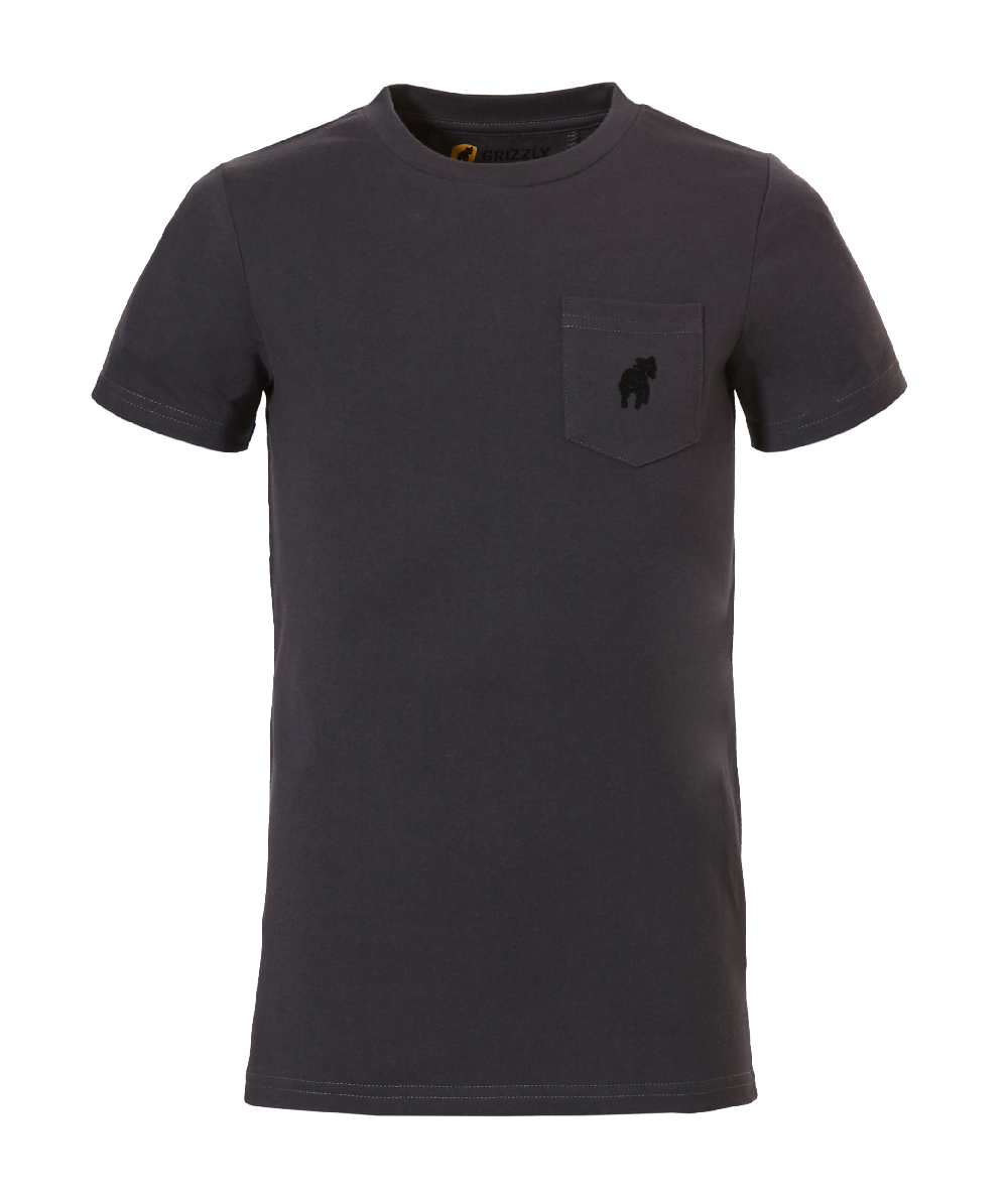 Grizzly tekenwerend T-shirt met korte mouwen Laval grijs voor kinderen, XX77191