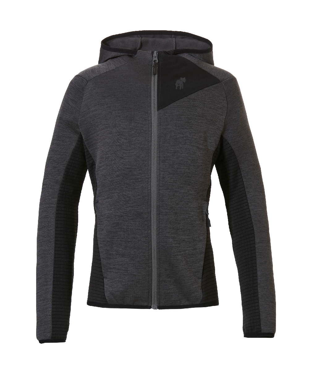 Grizzly tekenwerend fleecejack Toronto grijs/zwart voor kinderen, XX76136