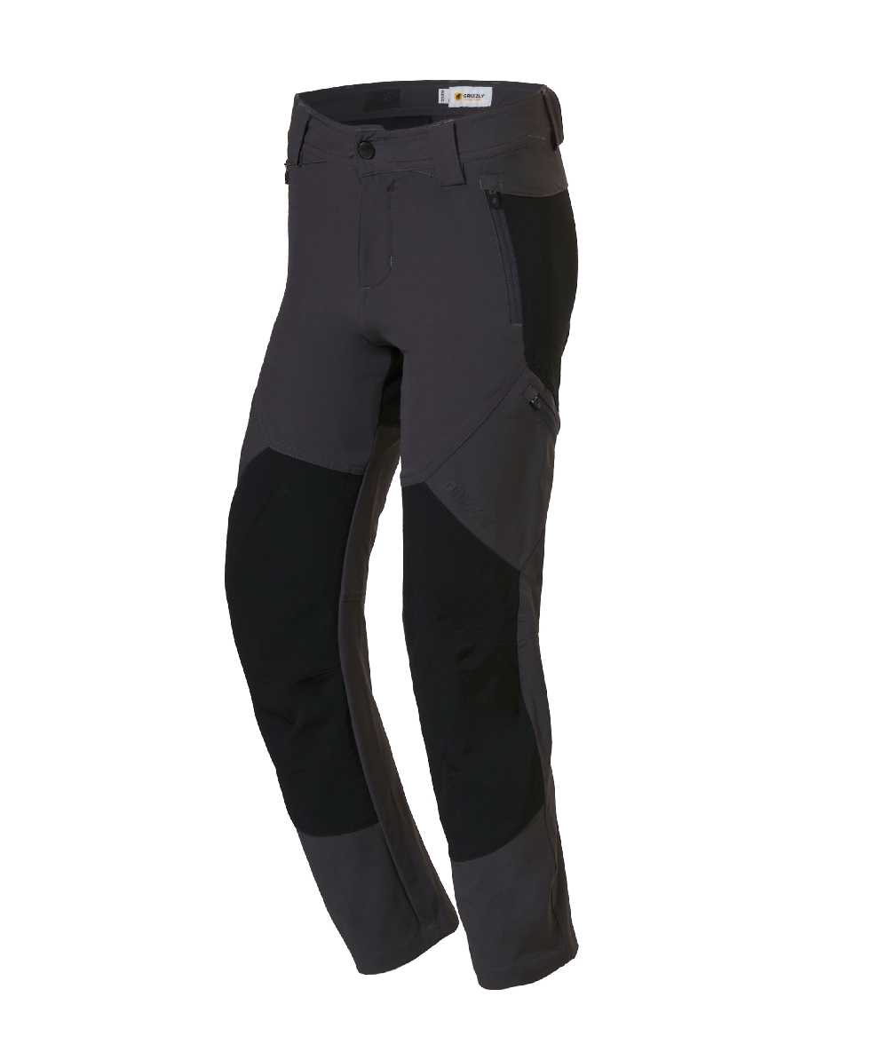Grizzly tekenwerende outdoorbroek Toronto grijs/zwart voor kinderen, XX78219
