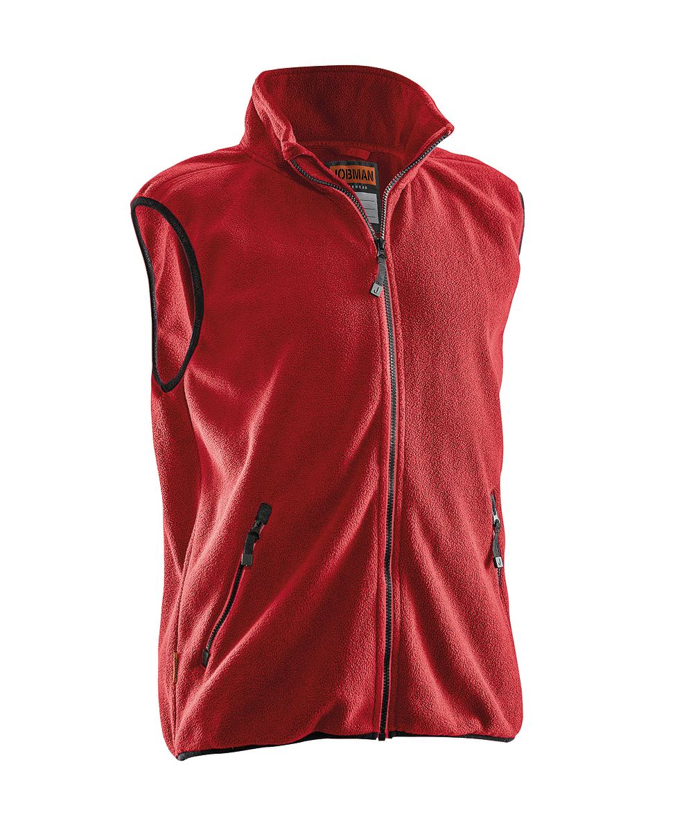 Jobman Fleece bodywarmer 7501, rood, XXJB7501R