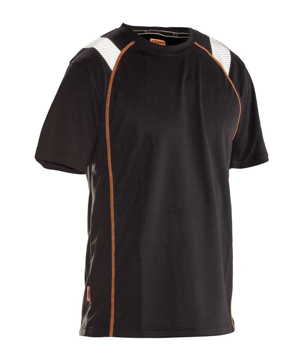 Jobman T-shirt Vision 5620, zwart/oranje, XXJB5620SO