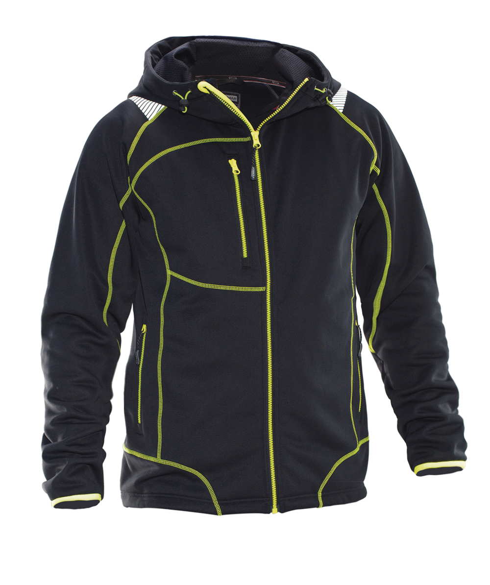 Jobman hoodie Vision 5150, zwart/geel, XXJB5150SG