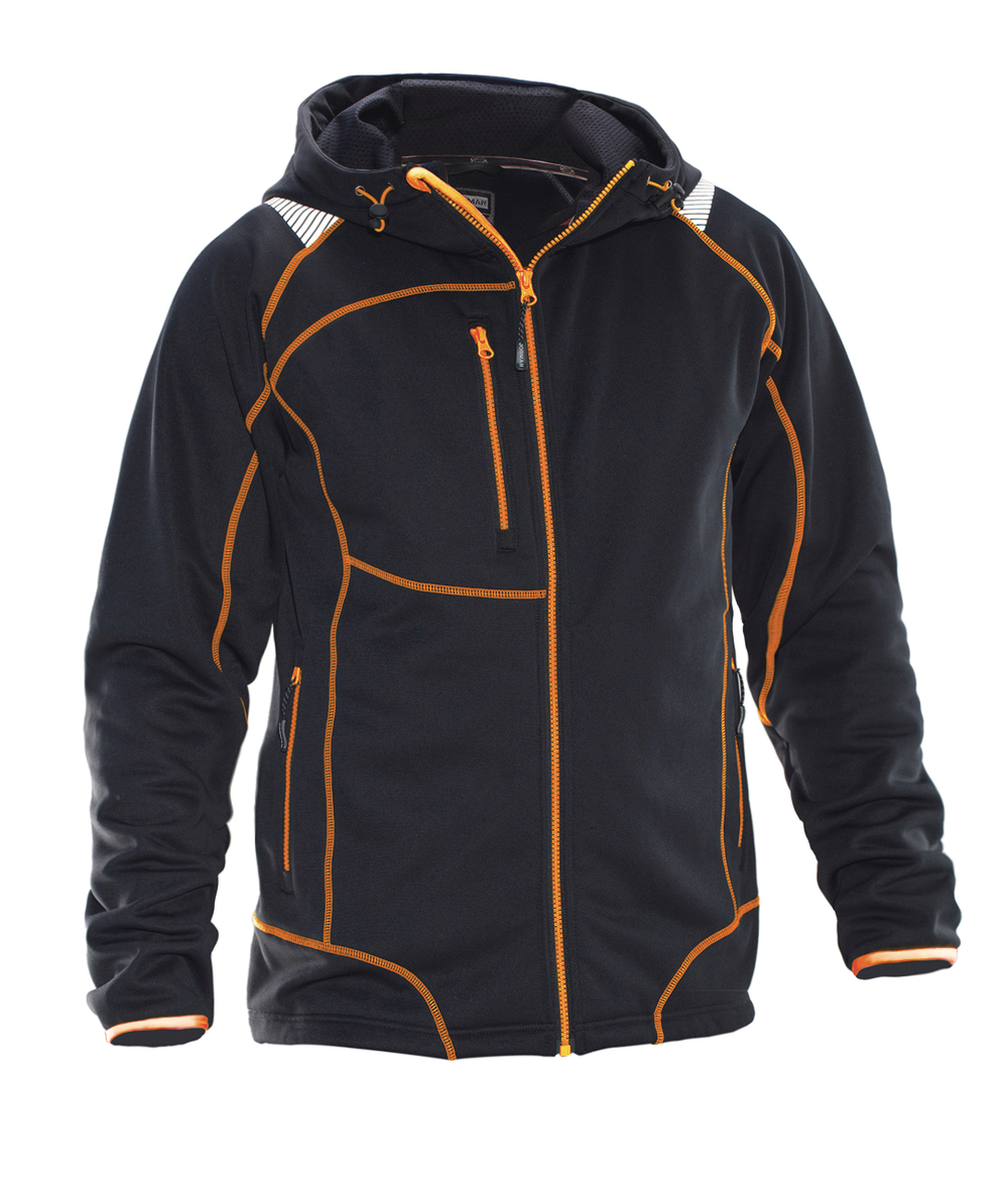 Jobman hoodie Vision 5150, zwart/oranje, XXJB5150SO