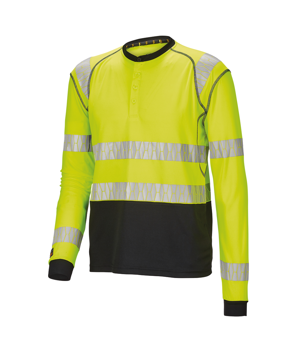 Jobman shirt met lange mouw UV HiVis 5598, geel/zwart, XXJB5598GS