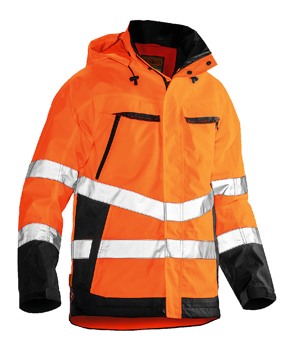 Jobman softshelljack HiVis 1283, oranje/zwart, XXJB1283O