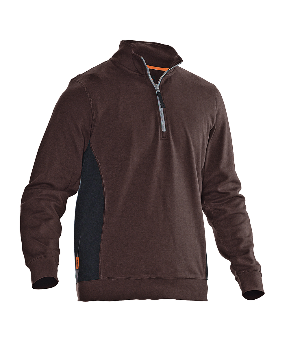 Jobman sweatshirt 5401, bruin/zwart, XXJB5401BR