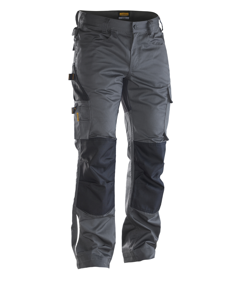 Jobman werkbroek stretch 2324 grijs/zwart, Grijs/zwart, XXJB2324G