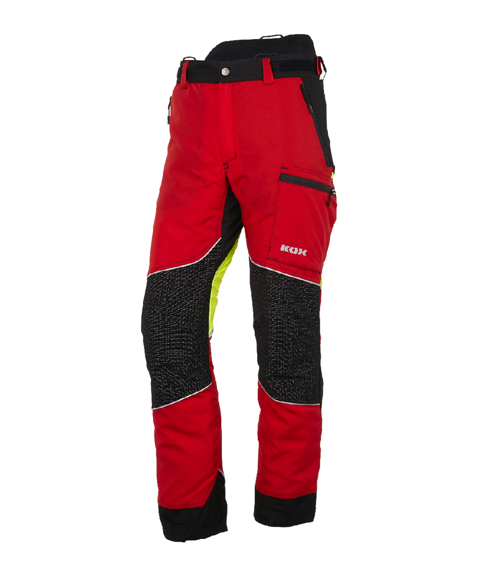 KOX Light snijbeschermingsbroek, rood/geel, XX71225