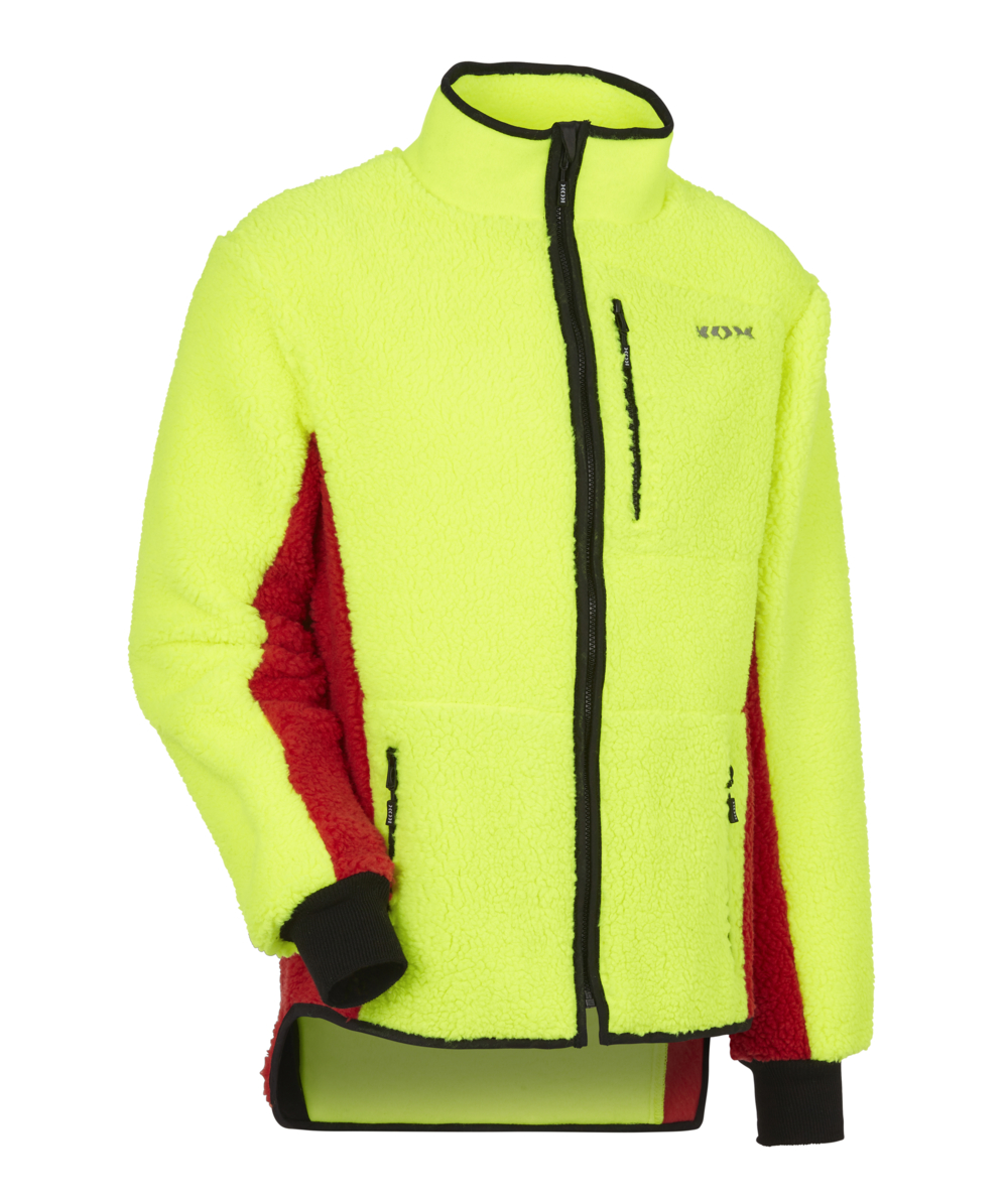 KOX Warme fleece vesten, geel/rood, XX76128