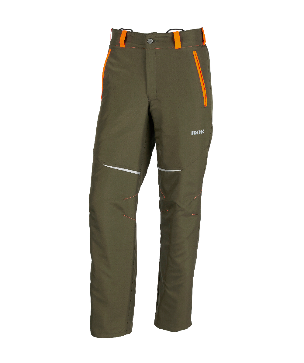 KOX-broek met snijbescherming Vento 3.0 groen/oranje, groen/oranje, XX71227