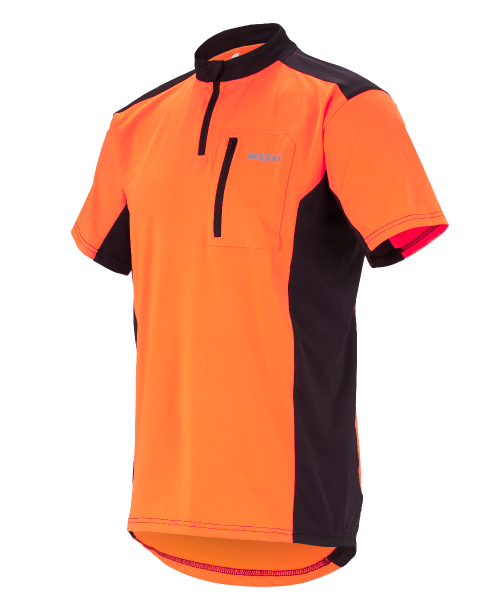 KOX functioneel shirt met korte mouw, oranje/zwart, XX77170
