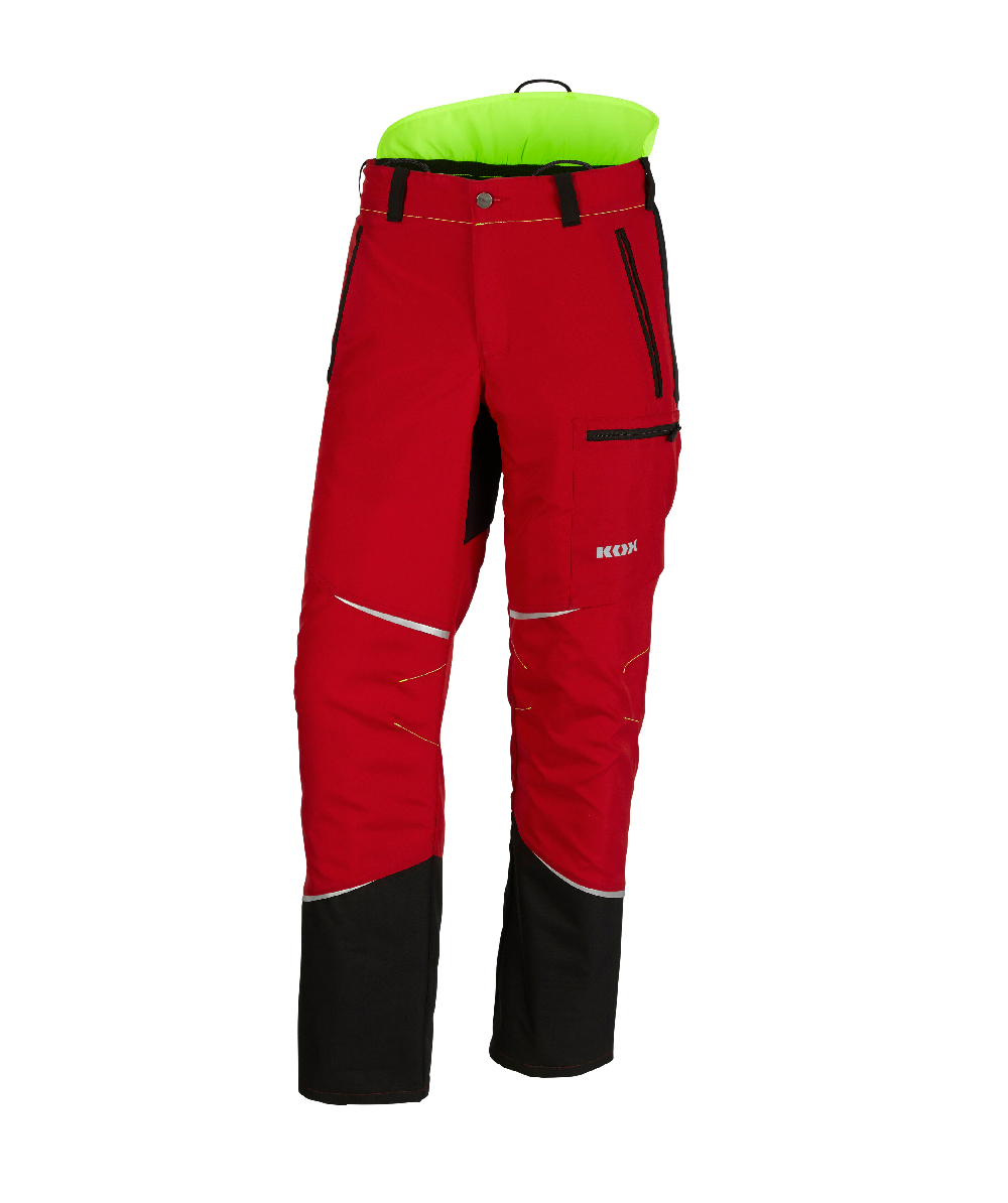 KOX snijbeschermingsbroek Mistral 3.0 rood/geel, rood/geel, XX71229