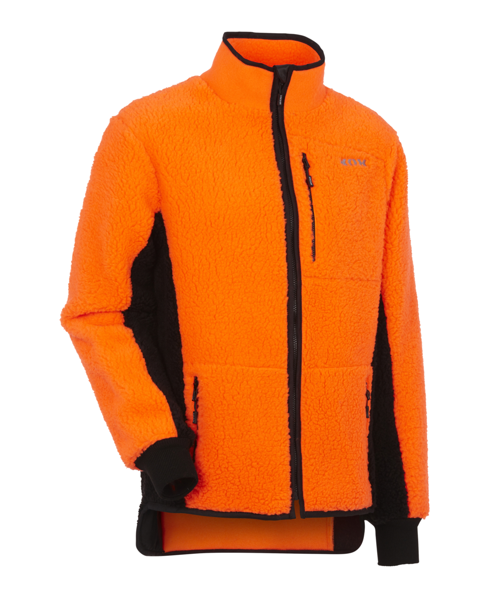 KOX warme fleece vesten, oranje/zwart, XX76129