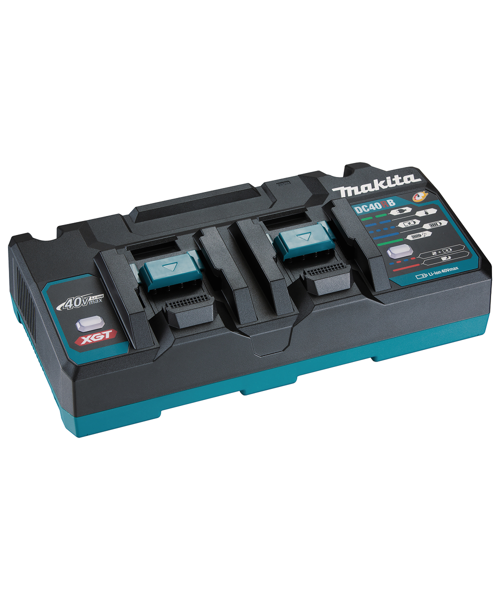 Makita dubbele snellader DC40RB, voor twee Makita accus 40V, XXMAK-DC40RB