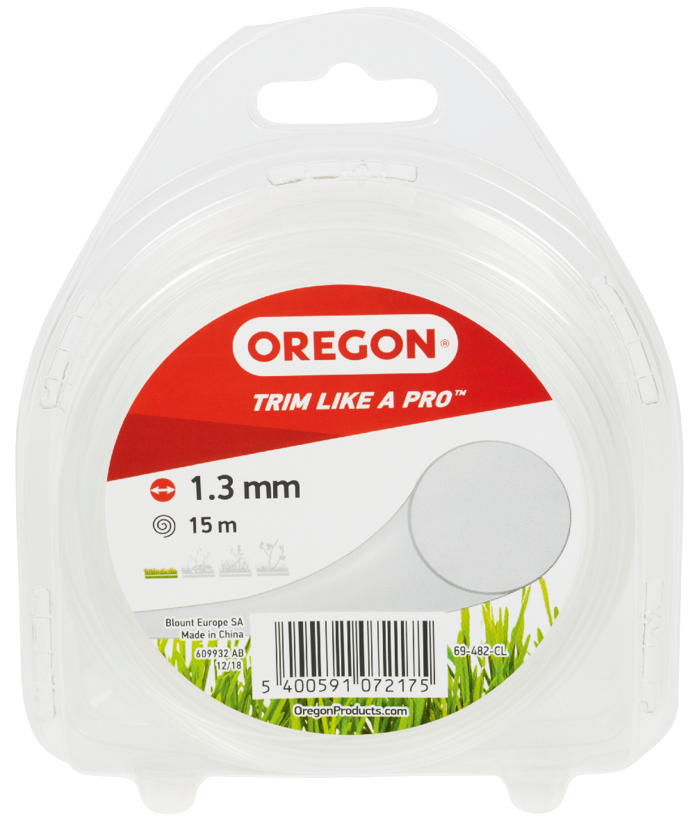 Oregon Coloured Line maaidraad draaddikte 1,3 mm, Lengte 15 m, Transparant, draaddikte 1,3 mm, 69-482-CL