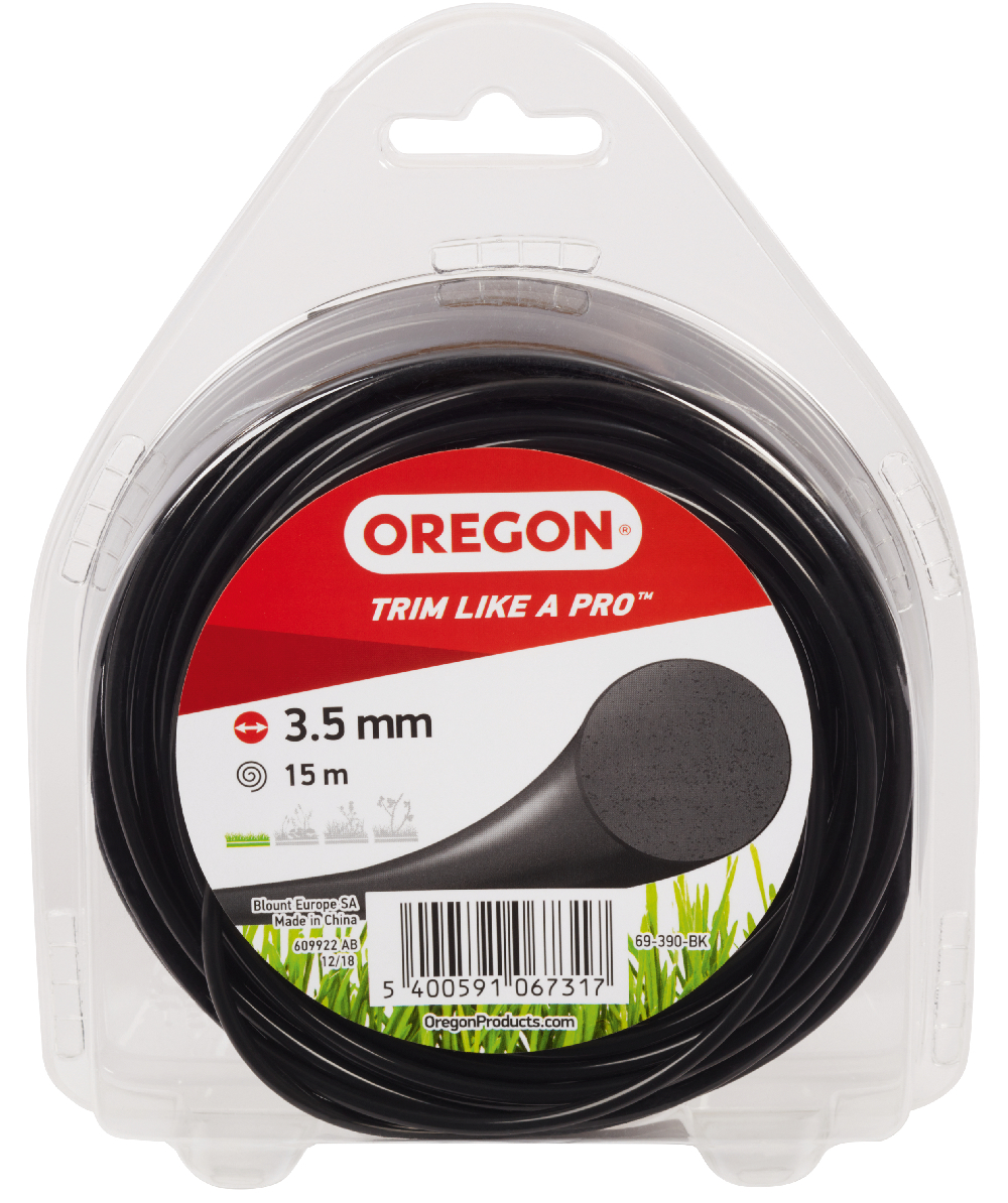 Oregon Coloured Line maaidraad draaddikte 3,0 mm, Lengte 15 m, Zwart, draaddikte 3,5 mm, 69-390-BK