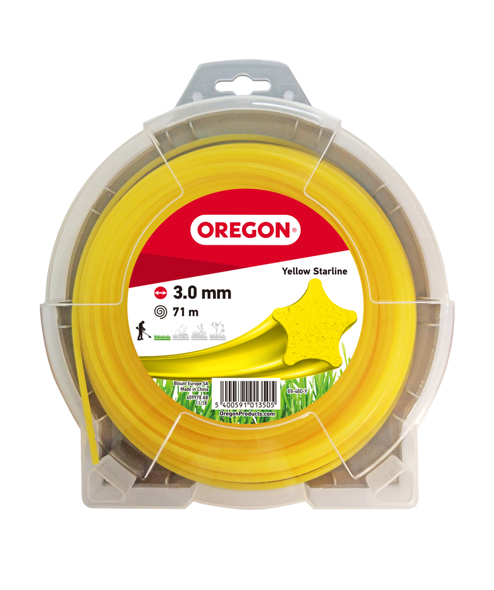 Oregon Yellow Starline trimmerdraad Yellow Starline 3,0 mm diameter 71 m lengte, -, 69-460-Y