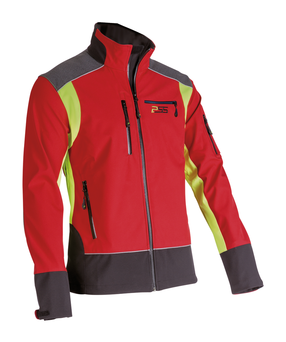 PSS X-treme Shell Softshell Jas, rood/geel, XX76110