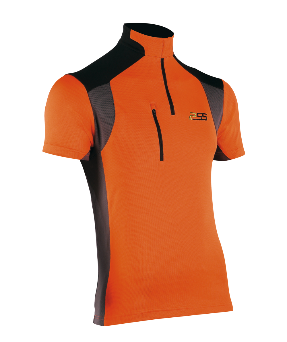PSS X-treme Skin Functioneel Shirt met kourte mouwen, oranje/grijs