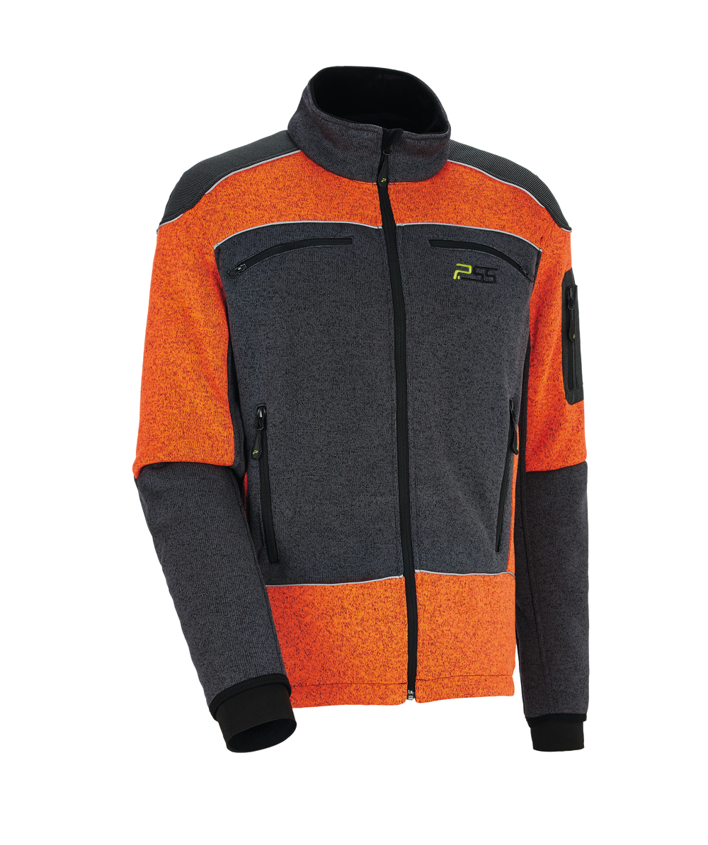 PSS gebreid vezeljack X-treme Arctic, oranje/grijs, XX76115