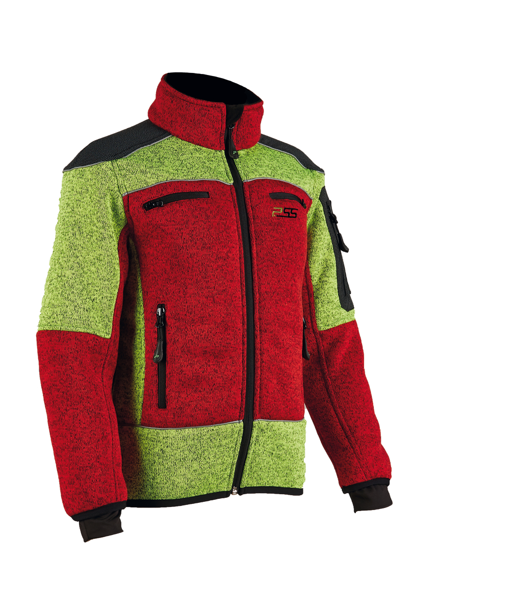 PSS gebreid vezeljack voor kinderen X-treme Arctic Kids rood/geel, rood/geel, XX76133