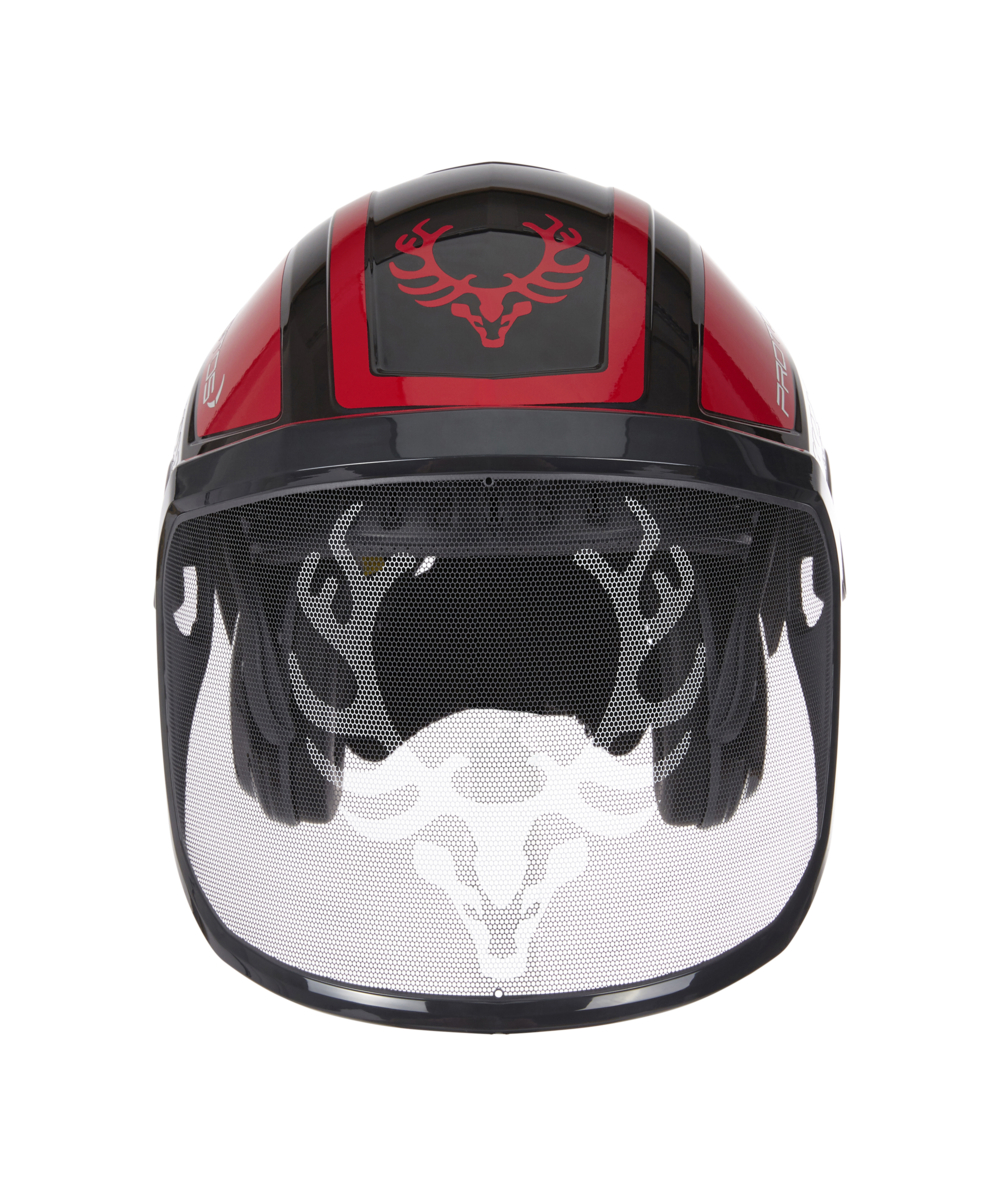 Protos helm met visier en gehoorbescherming Integral Forest KOX editie zwart/rood, KOX edition zwart/rood, XX74130