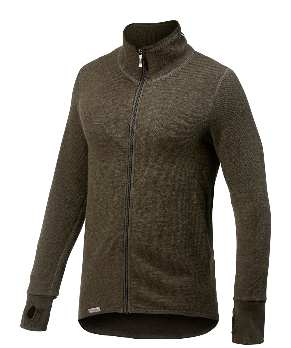 Woolpower Full Zip Jacket 400 functioneel jack / jack van merinowol pine green, groen, XXWP7234GR