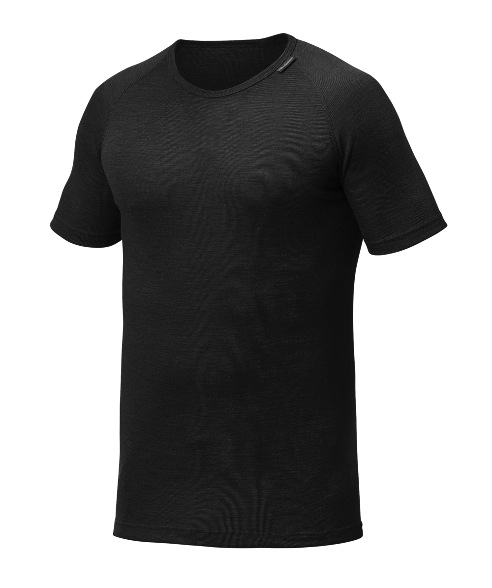 Woolpower Tee LITE hemd met ronde hals /shirt met korte mouwen van merinowol black, zwart, XXWP7101S