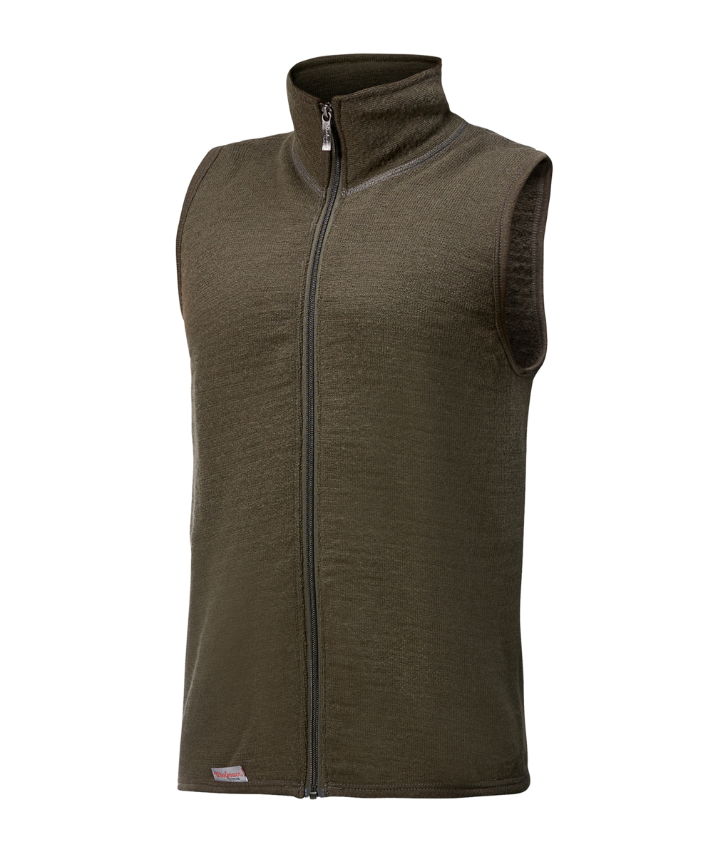 Woolpower Vest 400 gebreid vest / vest van merinowol pine green, groen, XXWP7244GR