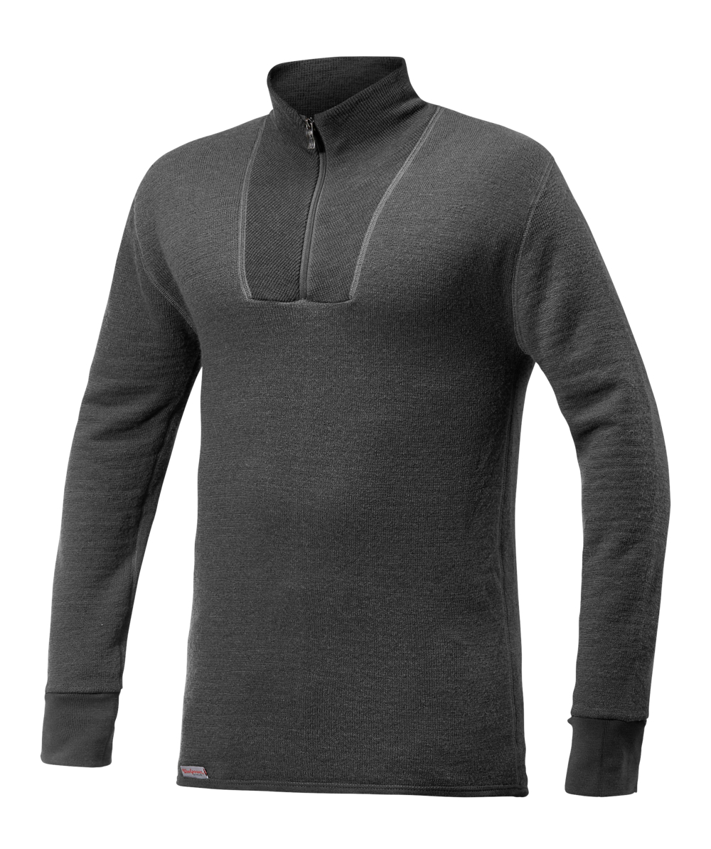 Woolpower Zip Turtleneck 200 hemd met col / shirt met lange mouwen van merinowol grey, grijs, XXWP7222G