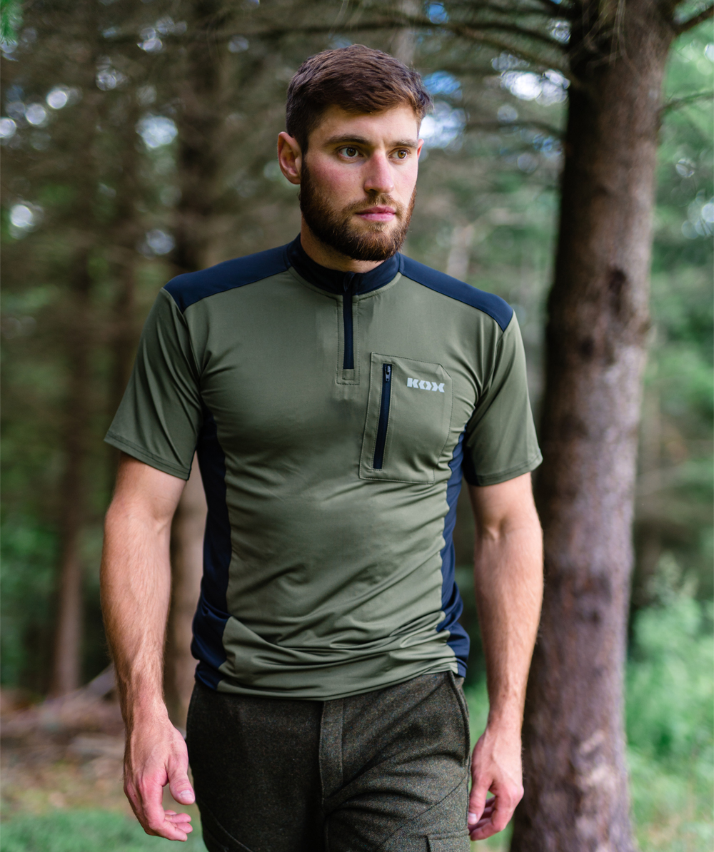 KOX functioneel shirt met korte mouw olijfgroen